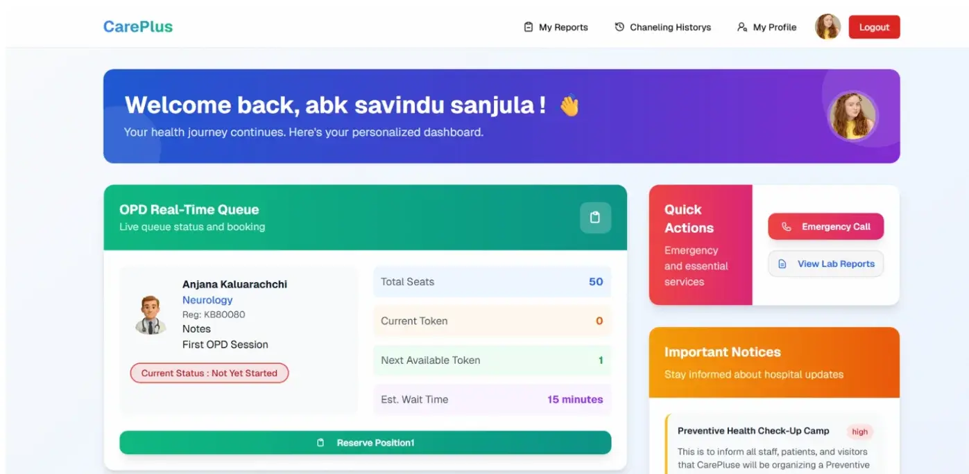 CarePlus – Centralized E-Healthcare Management System visualization 2