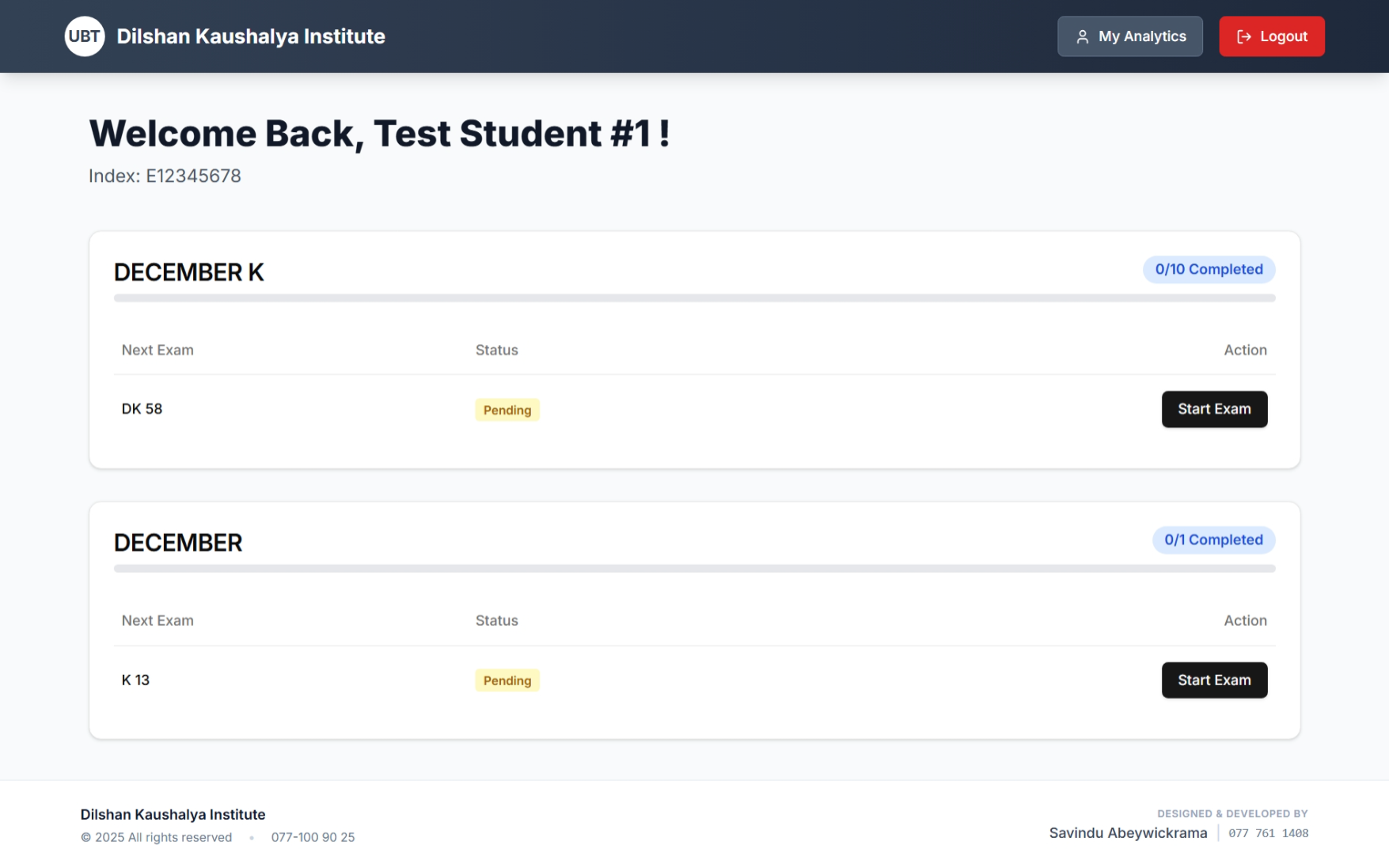UBT Online Exam Simulation Platform visualization 4
